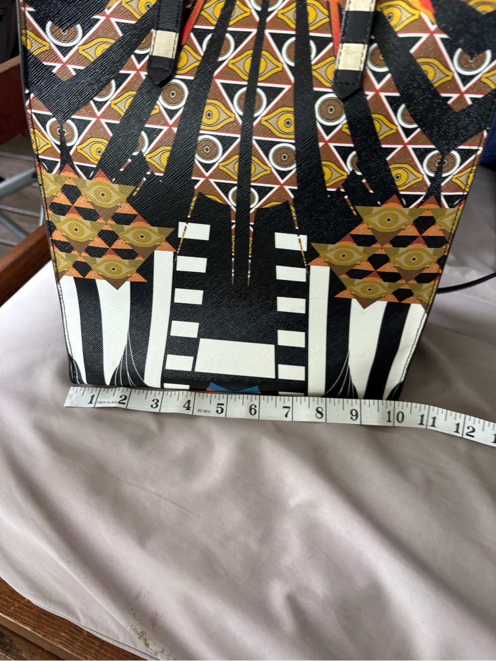 GIVENCHY Geometric Tribal Antigona Shopping Tote Bag w/Pouch&Shoulder Strap EUC - Picture 13 of 15